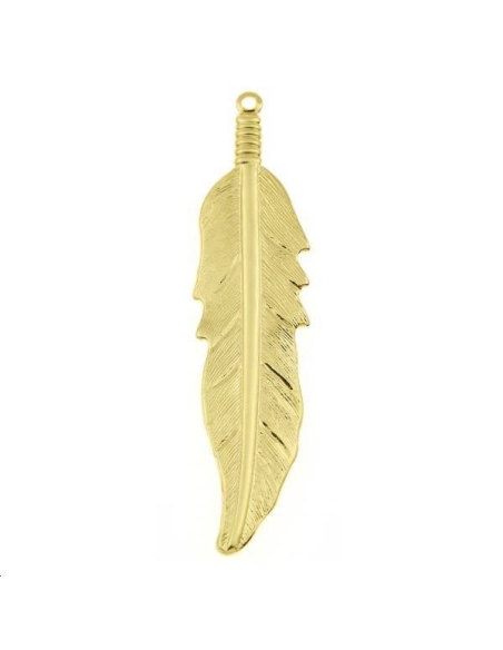 Pendentif plume 54x12mm  Pendentifs- 1