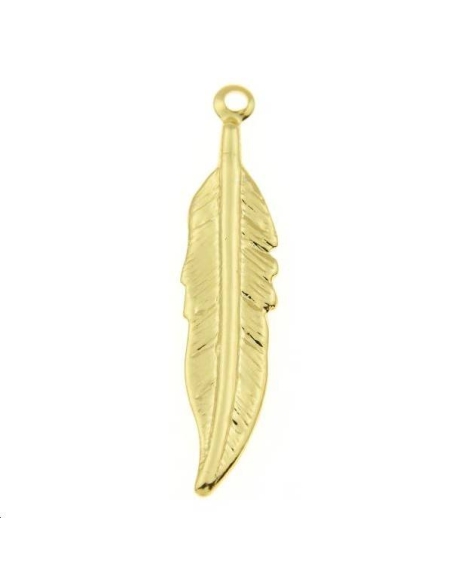 Pendentif plume 27x6mm  Pendentifs- 1