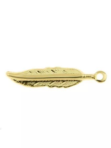 Pendentif plume 20x4mm  Pendentifs- 1
