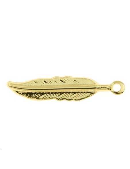 Pendentif plume 20x4mm  Pendentifs- 1
