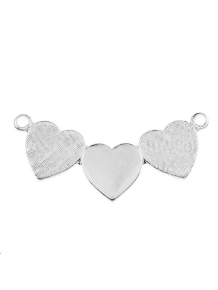 Pendentif trois curs 24x8mm  Pendentifs- 1