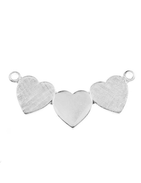 Pendentif trois curs 24x8mm  Pendentifs- 1 Pendentif trois curs 24x8mm  Pendentifs- 1