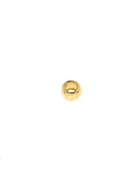 Perle de serrage 3mm doré  Perles à écraser- 1 Perle de serrage 3mm doré  Perles à écraser- 1