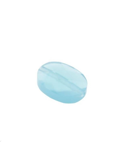 Ovale verre facette 14x10mm aquamar  Les perles en verre facettées- 1