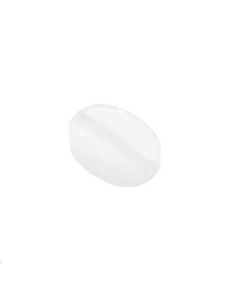 Ovale verre facette 14x10mm blanc o  Les perles en verre facettées- 1