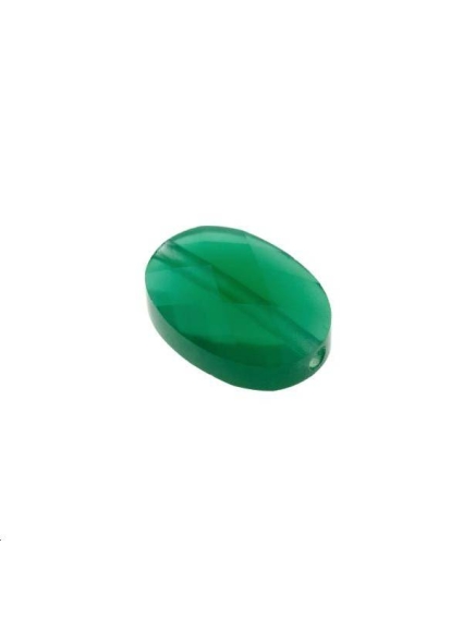 Ovale verre facette 14x10mm emeraud  Les perles en verre facettées- 1
