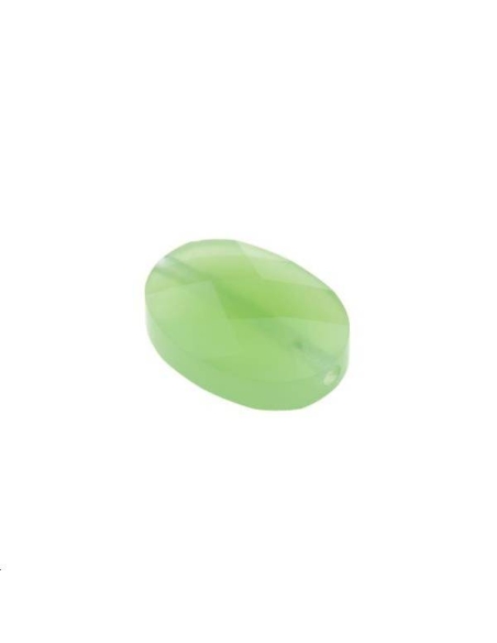 Ovale verre facette 14x10mm jade  Les perles en verre facettées- 1 Ovale verre facette 14x10mm jade  Les perles en verre facettées- 1