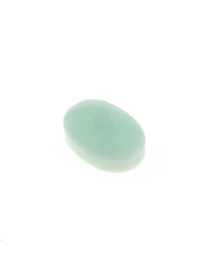 Ovale verre facette 14x10mm menthe  Les perles en verre facettées- 1