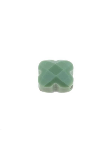 Trèfle verre facette 12x12mm amande  Les perles en verre facettées- 1