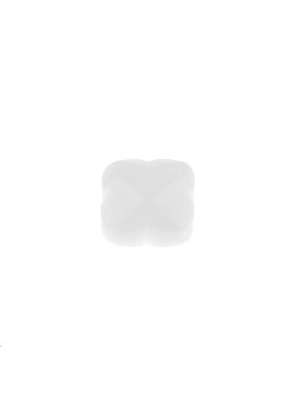 Trèfle verre facette 12x12mm blanc  Les perles en verre facettées- 1