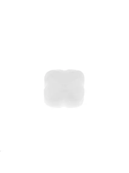 Trèfle verre facette 12x12mm blanc  Les perles en verre facettées- 1