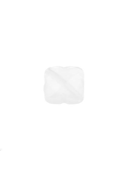 Trèfle verre facette 12x12mm blanc   Les perles en verre facettées- 1