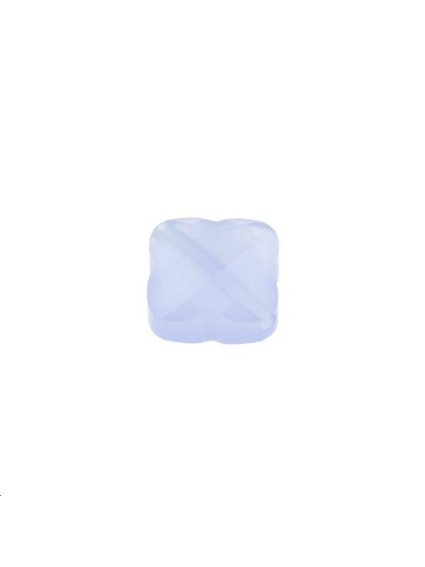 Trèfle verre facette 12x12mm bleu o  Les perles en verre facettées- 1