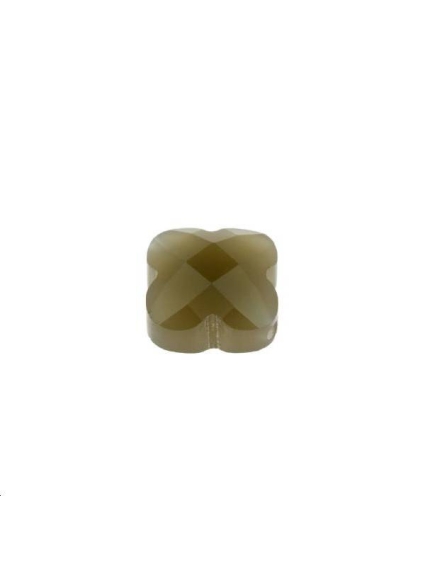 Trèfle verre facette 12x12mm gris o  Les perles en verre facettées- 1