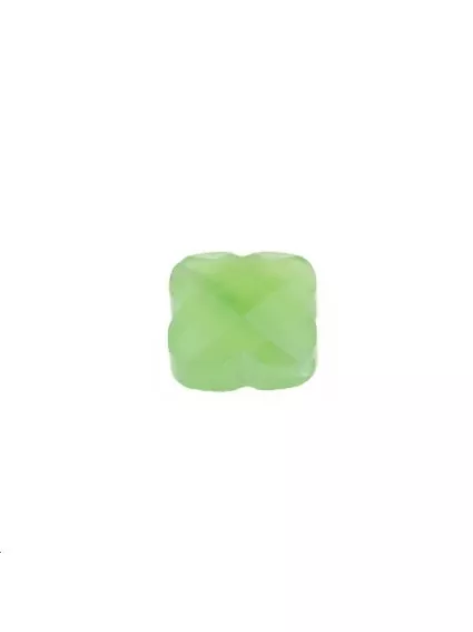 Trèfle verre facette 12x12mm jade  Les perles en verre facettées- 1