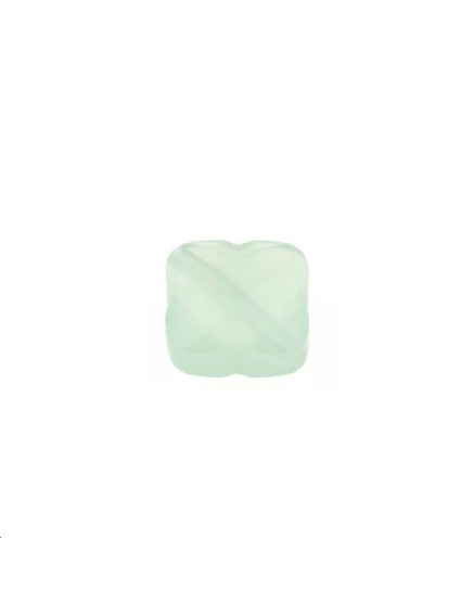 Trèfle verre facette 12x12mm vert c  Les perles en verre facettées- 1