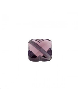 Trèfle verre facette 12x12mm violet Les perles en verre facettées- 1