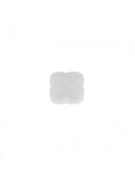 Trèfle verre facette 8x8mm blanc Les perles en verre facettées- 1
