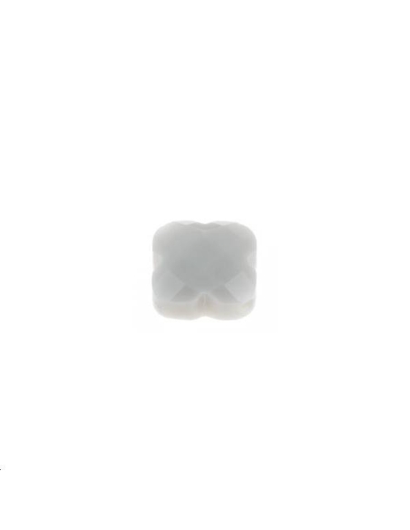 Trèfle verre facette 8x8mm gris  Les perles en verre facettées- 1