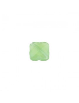 Trèfle verre facette 8x8mm jade Les perles en verre facettées- 1