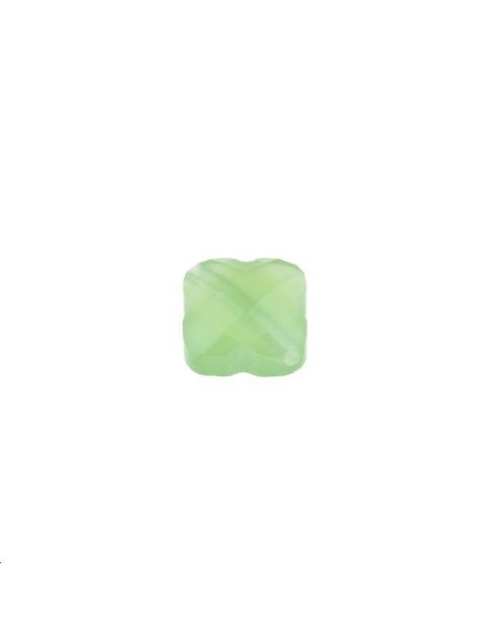 Trèfle verre facette 8x8mm jade  Les perles en verre facettées- 1