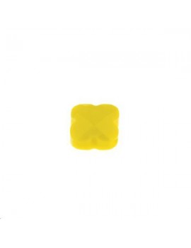 Trèfle verre facette 8x8mm jaune Les perles en verre facettées- 1