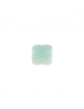 Trèfle verre facette 8x8mm menthe Les perles en verre facettées- 1