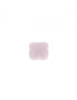 Trèfle verre facette 8x8mm rose alb Les perles en verre facettées- 1