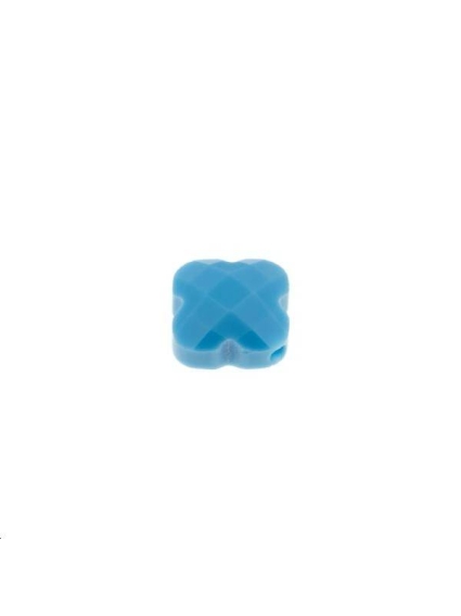 Trèfle verre facette 8x8mm turquois  Les perles en verre facettées- 1