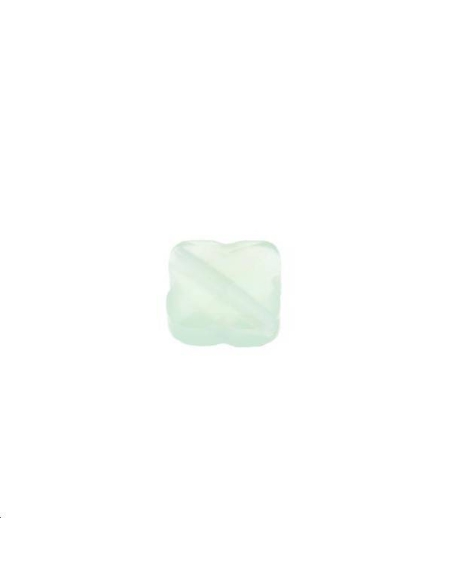 Trèfle verre facette 8x8mm vert cla  Les perles en verre facettées- 1
