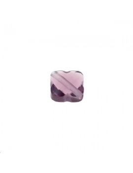 Trèfle verre facette 8x8mm violet Les perles en verre facettées- 1