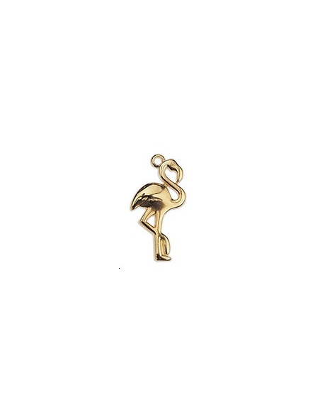 Pendentif flamant rose 25x12mm  Pendentifs- 1 Pendentif flamant rose 25x12mm  Pendentifs- 1