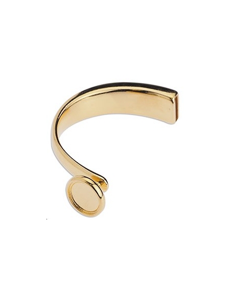 Fermoir demi jonc 52mm avec cabocho  Fermoirs- 1