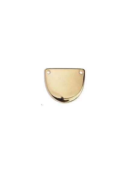 Pampille demi ovale 2 trous 18mm do  Pampilles- 1
