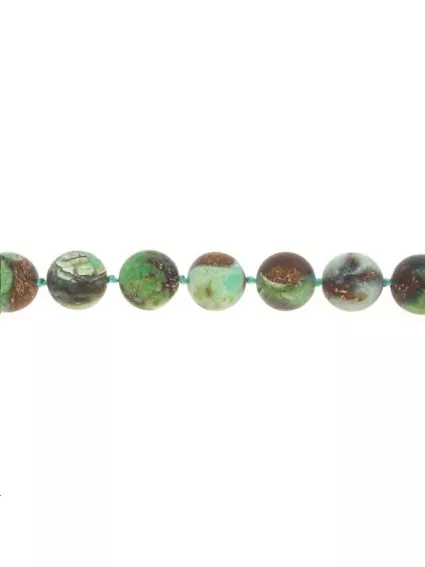 Chrysoprase C mat 17-18mm  Perles rondes 16-17mm - 1