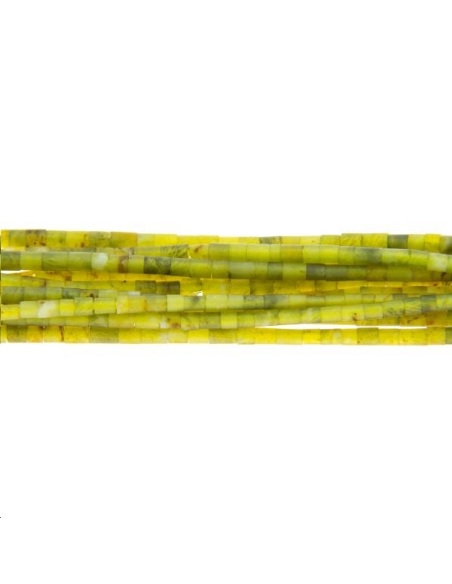 Jade cylindre 1,5mm vert kaki  Cylindres et Rondelles - 1