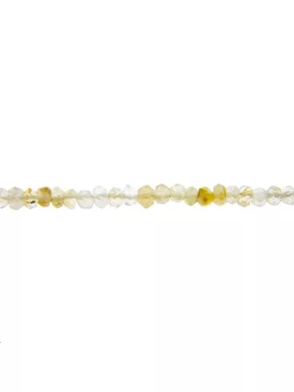 Quartz rutile rondelle facettée 3mm  Facettes moins de 8mm - 1