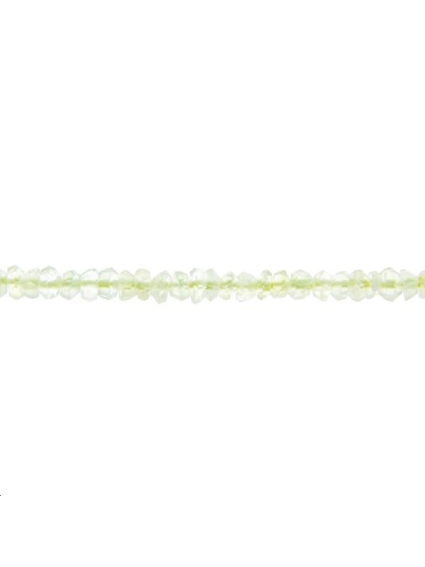 Préhnite rondelle facettée 3mm   Facettes moins de 8mm - 1