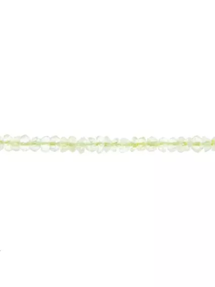 Préhnite rondelle facettée 3mm   Facettes moins de 8mm - 1