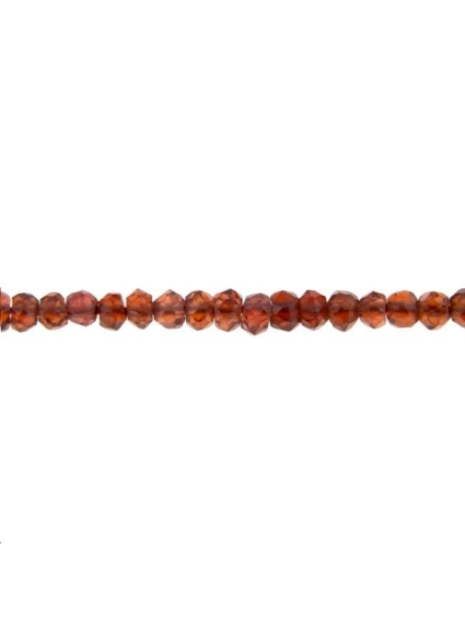 Grenat rondelle facettée 3 mm   Facettes moins de 8mm - 1