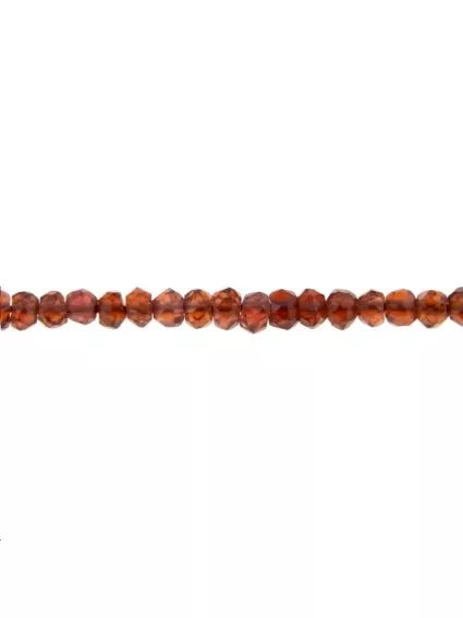 Grenat rondelle facettée 3 mm   Facettes moins de 8mm - 1