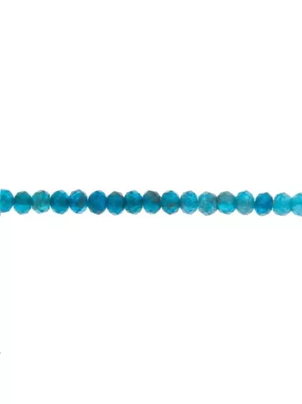 Apatite néon rondelle facettée 2,5m  Facettes moins de 8mm - 1