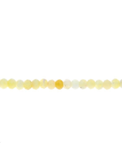 Opale jaune ronde facettée 2-3,5mm   Facettes moins de 8mm - 1