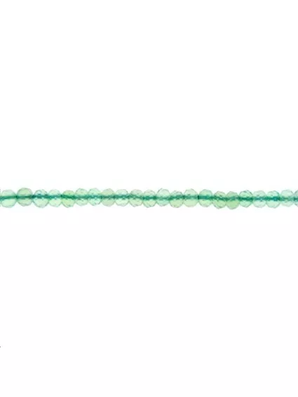 Onyx vert ronde facettée 2mm  Facettes moins de 8mm - 1