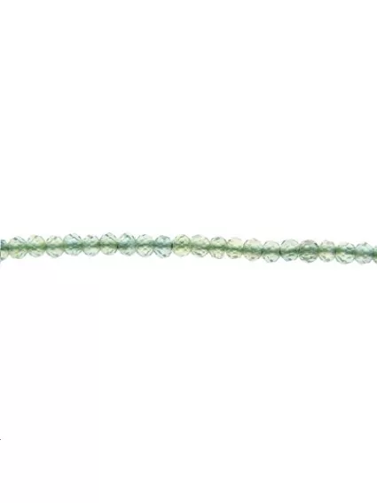 Apatite verte ronde facettée 2mm  Facettes moins de 8mm - 1