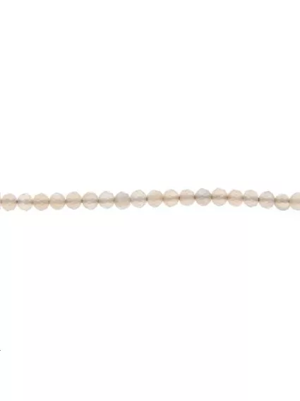 Pierre de lune pêche ronde facettée  Facettes moins de 8mm - 1