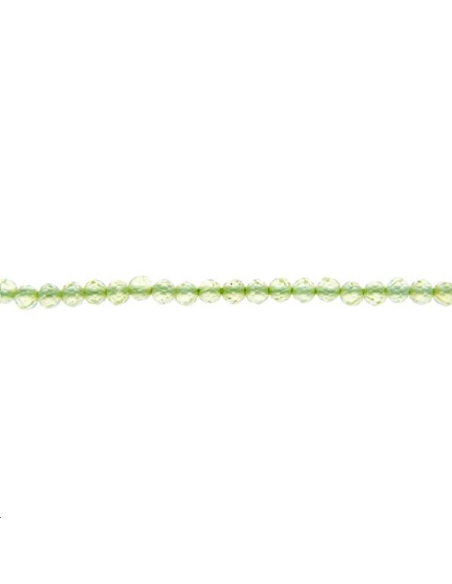 Préhnite ronde facettée 2mm   Facettes moins de 8mm - 1 Préhnite ronde facettée 2mm   Facettes moins de 8mm - 1