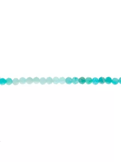 Amazonite ronde facettée 2mm   Facettes moins de 8mm - 1