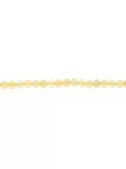 Scapolite jaune ronde facettée 2mm   Facettes moins de 8mm - 1