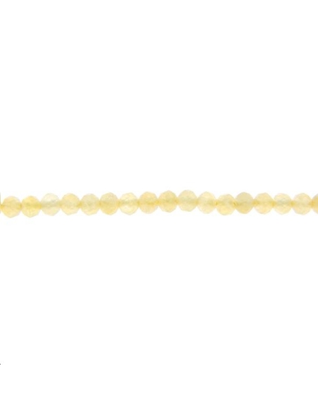 Scapolite jaune ronde facettée 2mm   Facettes moins de 8mm - 1